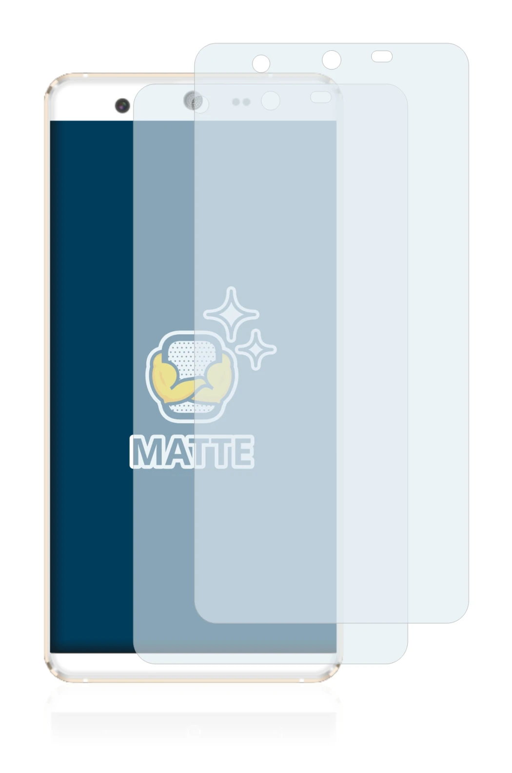 Image of the device Kingzone N5 with a wide variety of screen protectors.