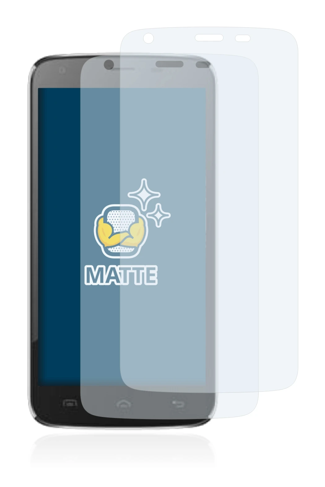 Image of the device Doogee T6 with a wide variety of screen protectors.