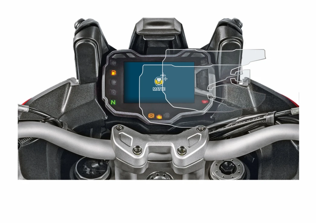 Image of the device Ducati Multistrada 1200 2015+ Speedometer display with a wide variety of screen protectors.