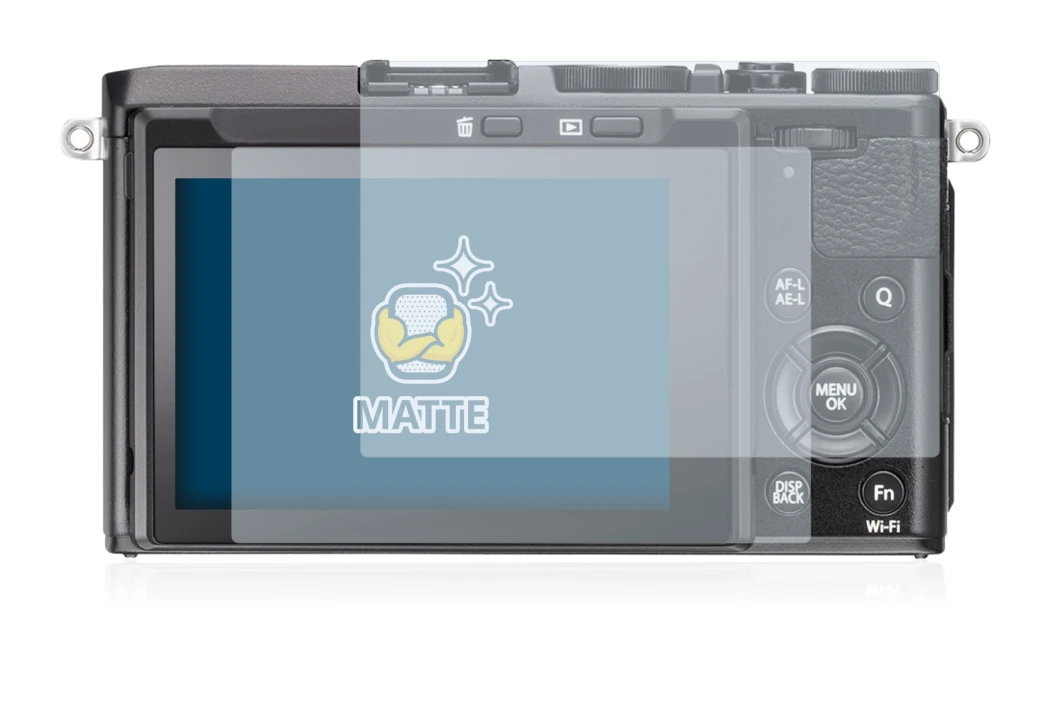 Image of the device Fujifilm FinePix X70 with a wide variety of screen protectors.