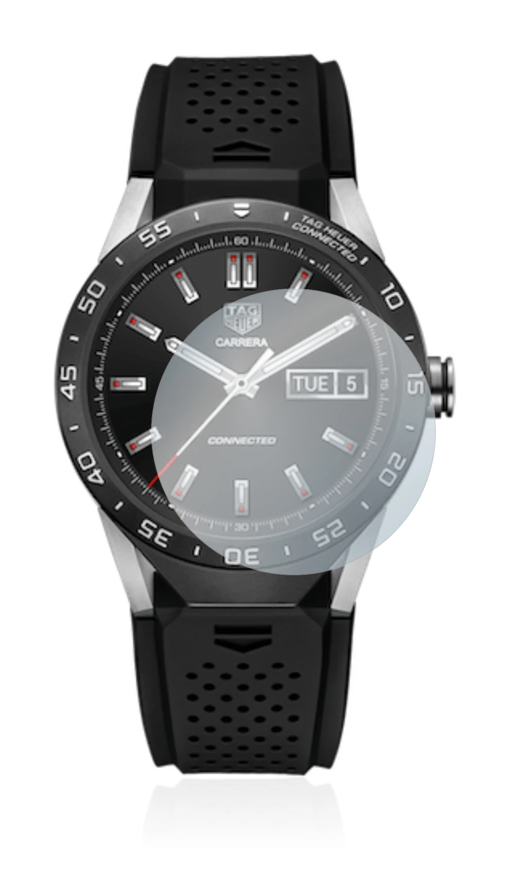 Image of the device TAG Heuer Connected 46 with a wide variety of screen protectors.