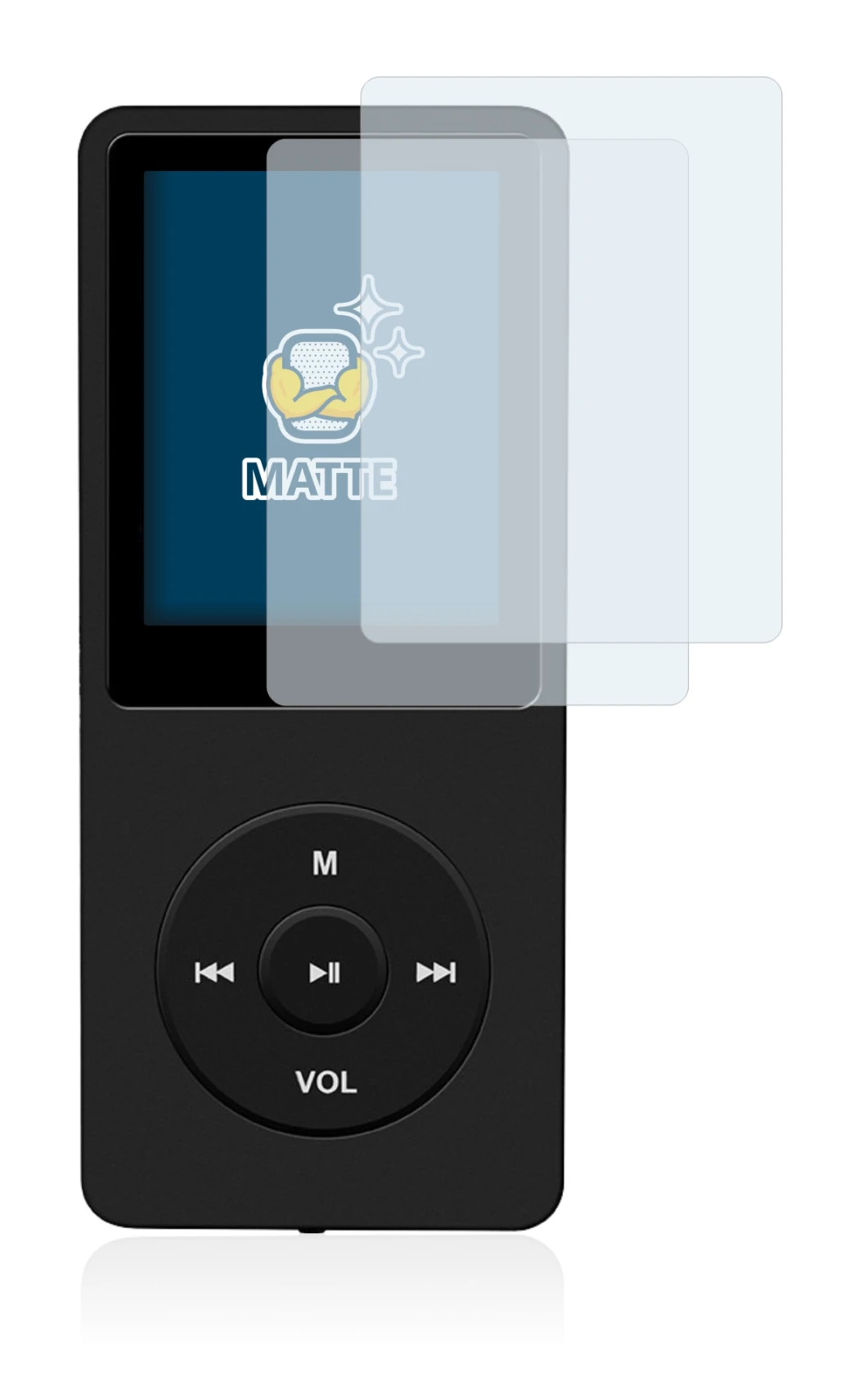 Image of the device AGPtek 8GB MP3-Player with a wide variety of screen protectors.