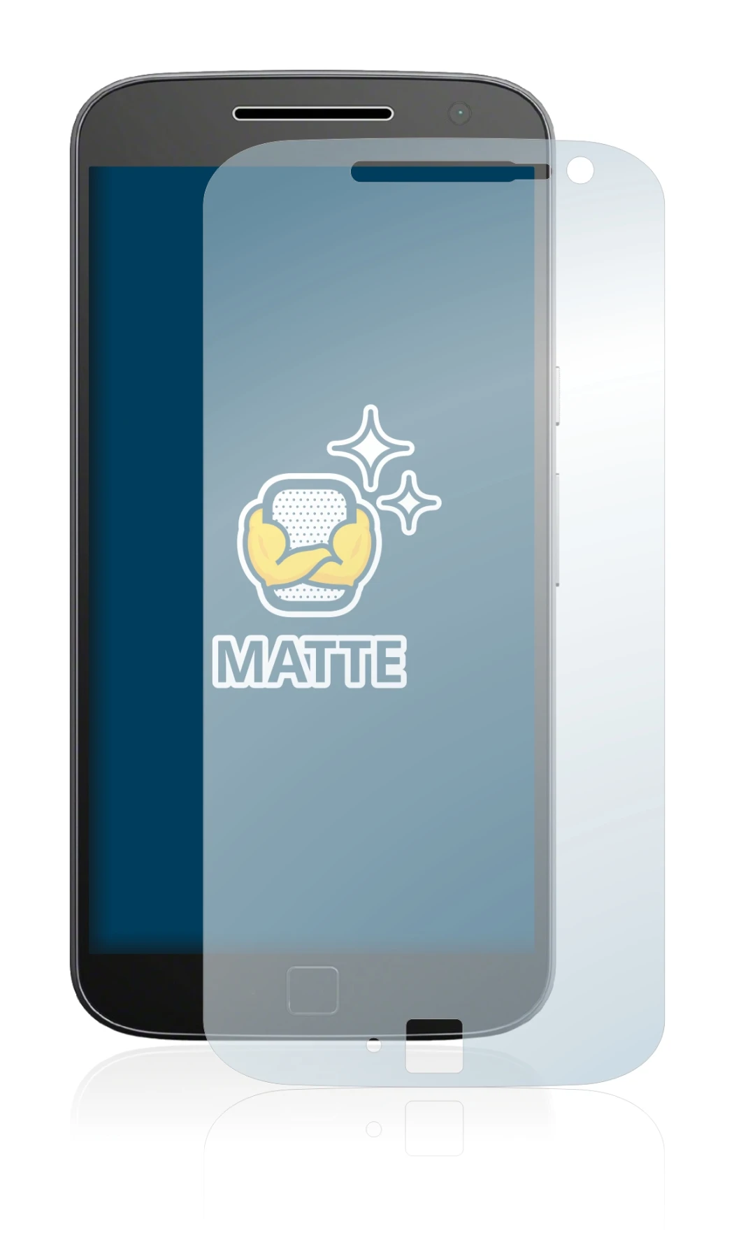 Image of the device Motorola Moto G4 Plus with a wide variety of screen protectors.
