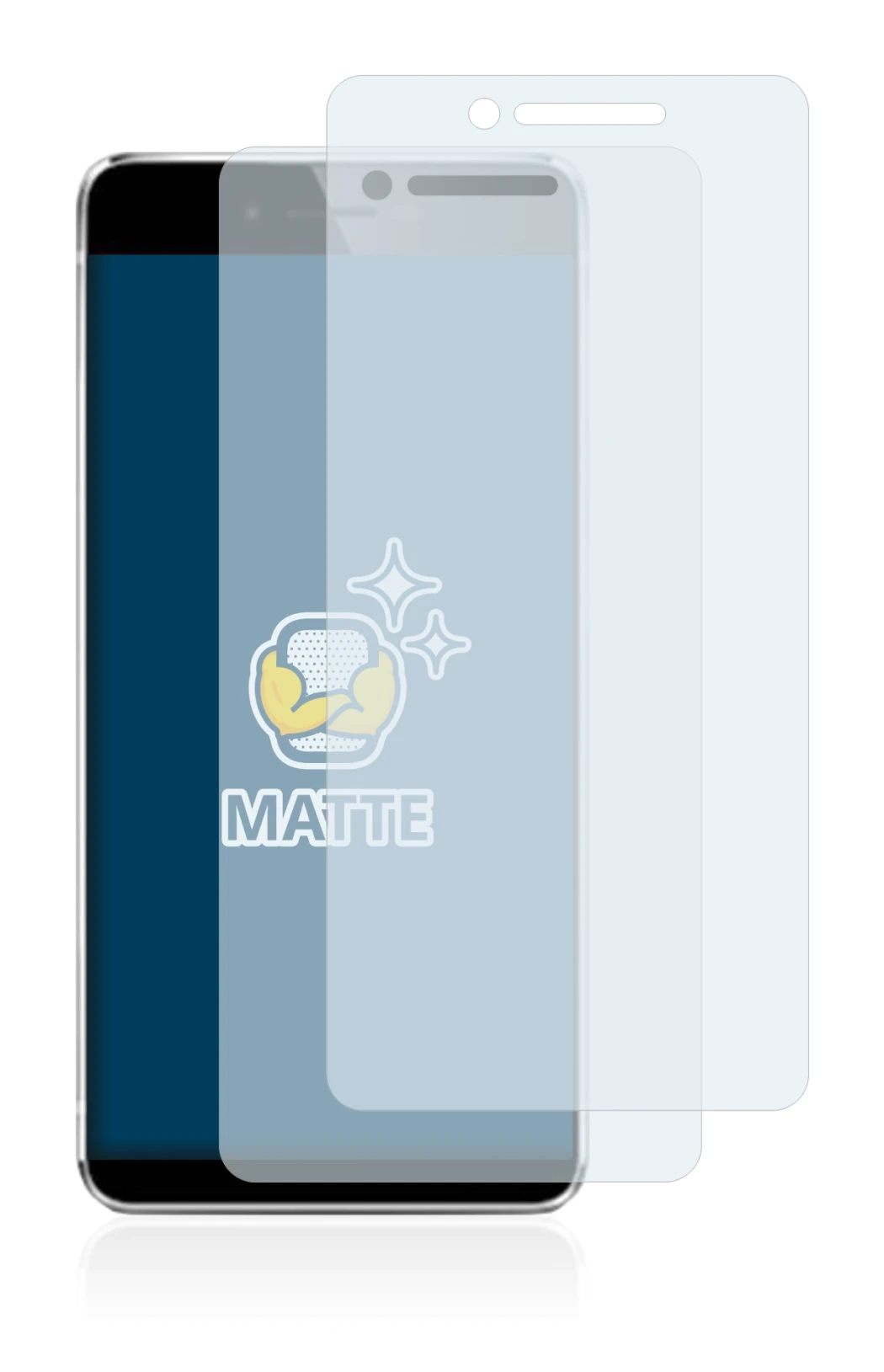 Image of the device Vernee Mars with a wide variety of screen protectors.