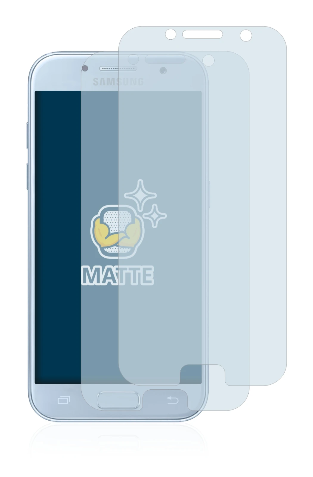 Image of the device Samsung Galaxy A5 2017 with a wide variety of screen protectors.