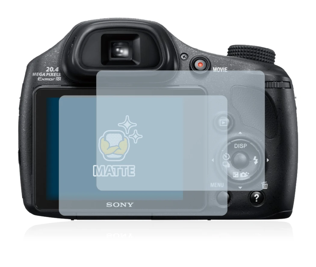 Image of the device Sony Cyber-Shot DSC-HX350 with a wide variety of screen protectors.