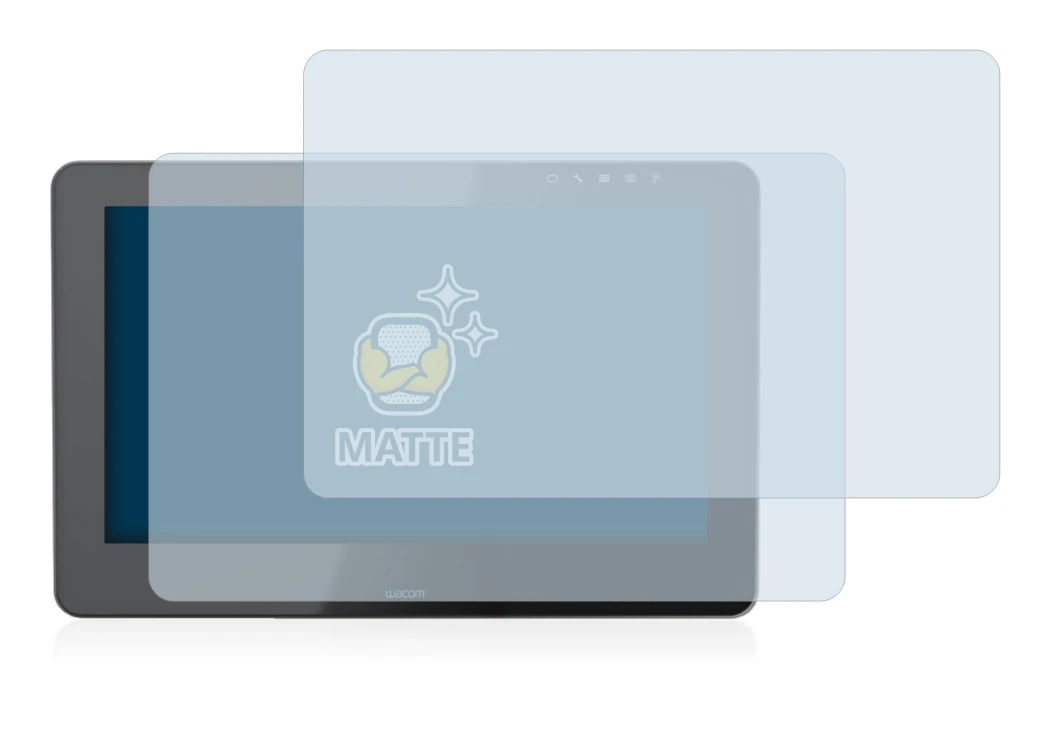 Image of the device Wacom Cintiq Pro 16 with a wide variety of screen protectors.