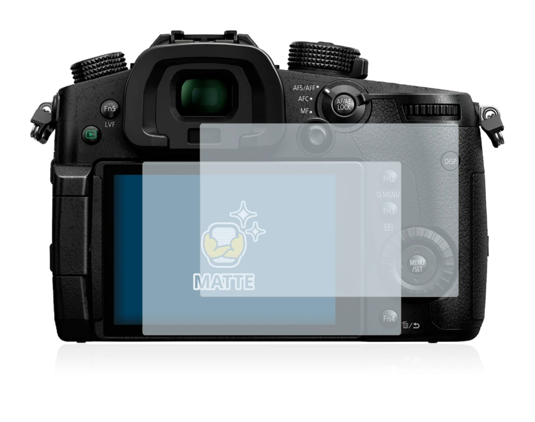 Image of the device Panasonic Lumix DC-GH5 with a wide variety of screen protectors.