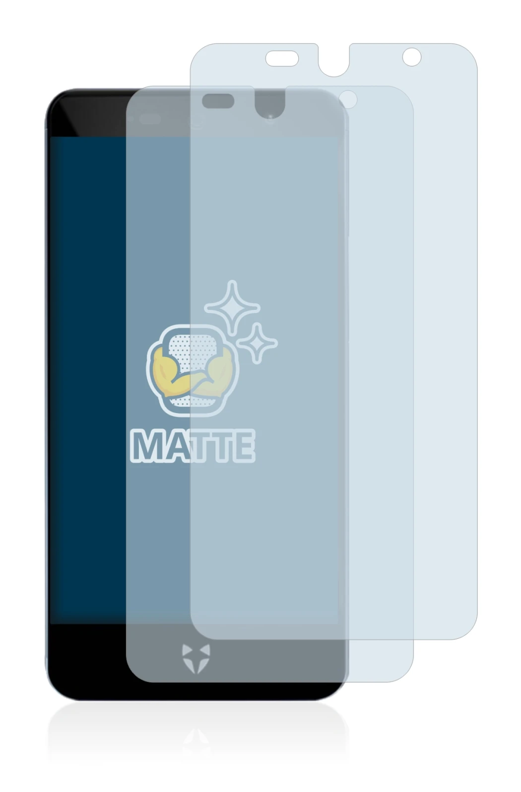 Image of the device Wileyfox Swift 2X with a wide variety of screen protectors.