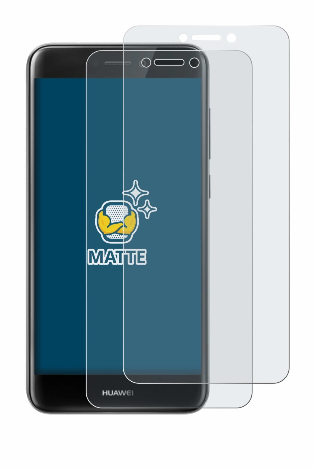 Image of the device Huawei P8 Lite 2017 with a wide variety of screen protectors.