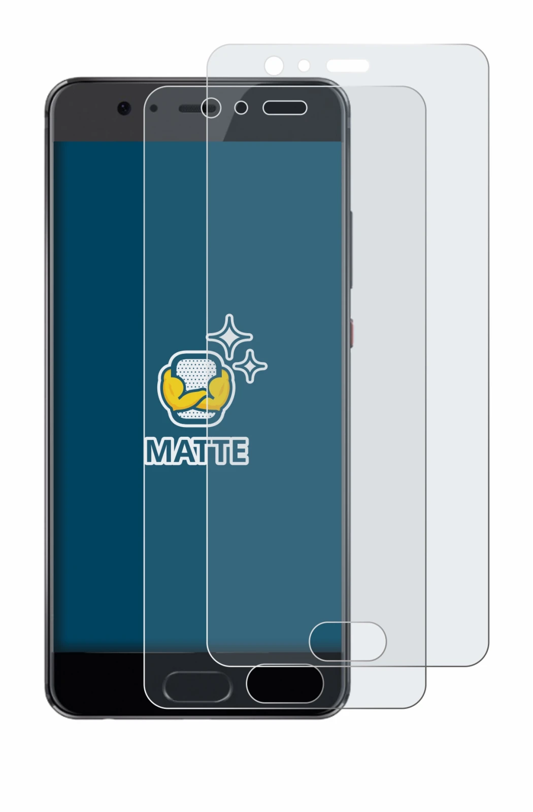 Image of the device Huawei P10 Plus with a wide variety of screen protectors.