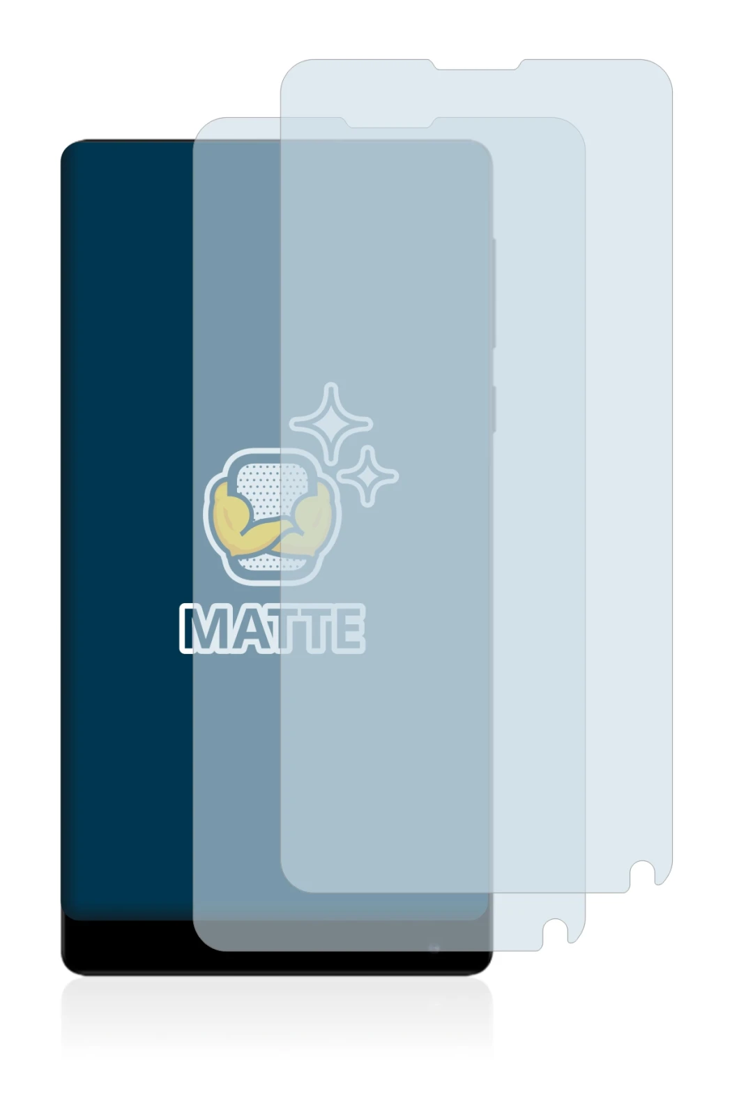 Image of the device Xiaomi Mi Mix 2 with a wide variety of screen protectors.