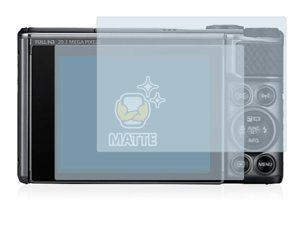 Image of the device Canon PowerShot SX730 HS with a wide variety of screen protectors.