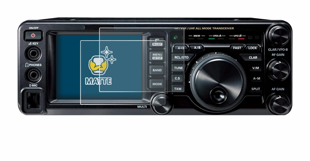 Image of the device Yaesu FT-991A with a wide variety of screen protectors.