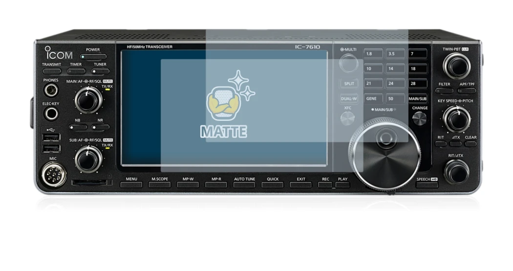 Image of the device Icom IC-7610 with a wide variety of screen protectors.