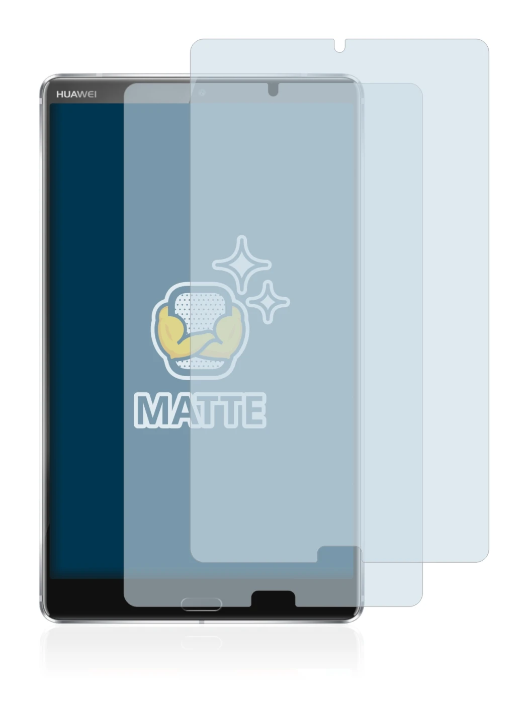 Image of the device Huawei MediaPad M5 8.4 with a wide variety of screen protectors.