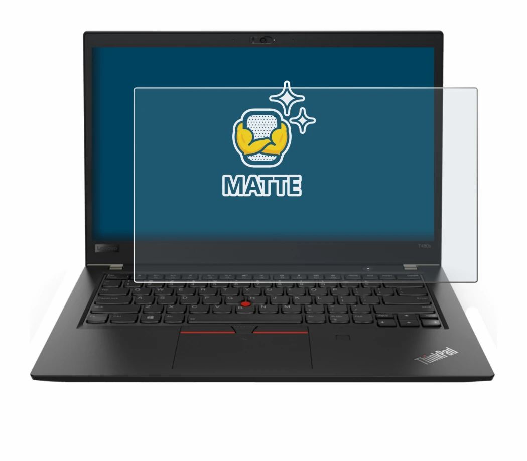 Image of the device Lenovo ThinkPad T480s with a wide variety of screen protectors.