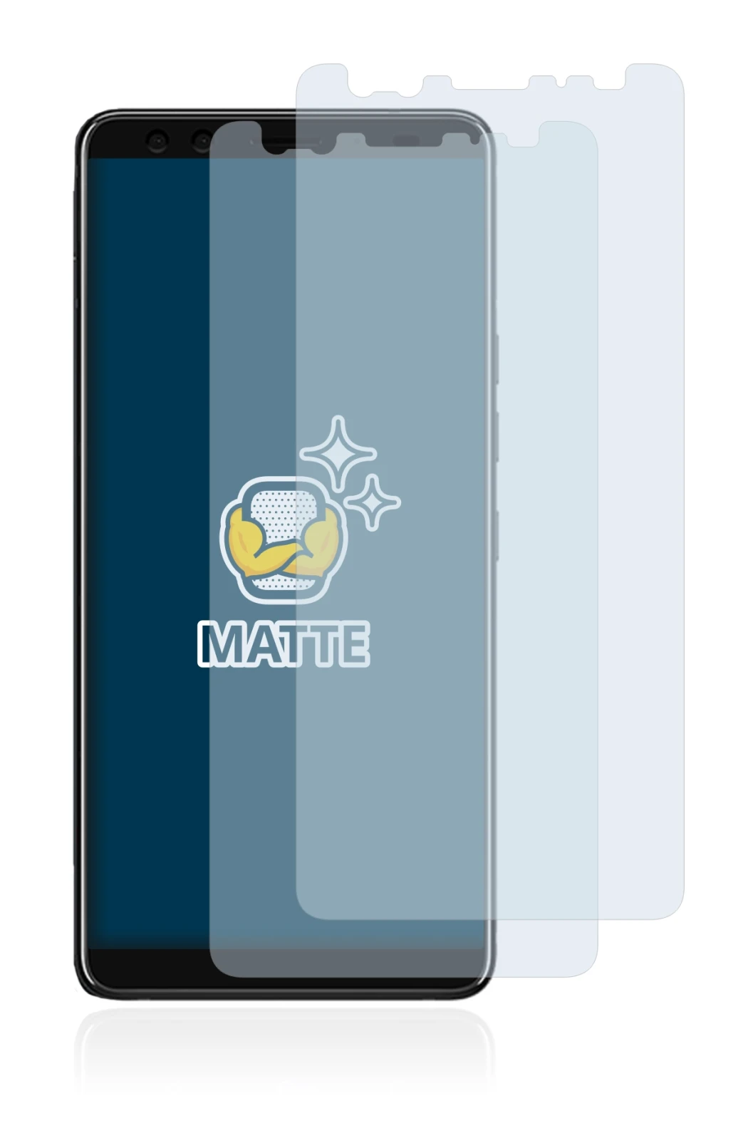Image of the device HTC U12 Plus with a wide variety of screen protectors.