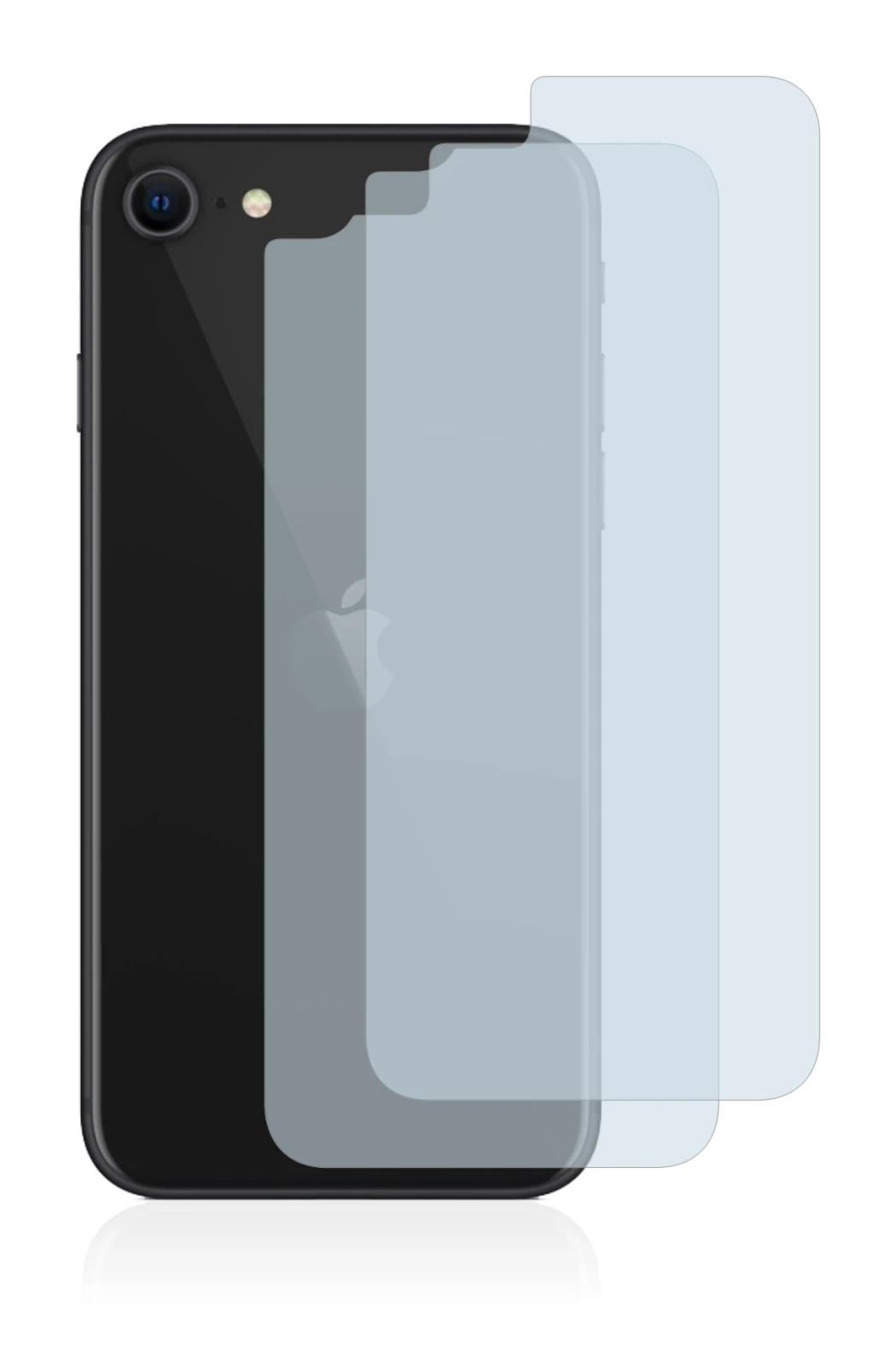 Image of the device Apple iPhone SE 2 2020 (Back) with a wide variety of screen protectors.