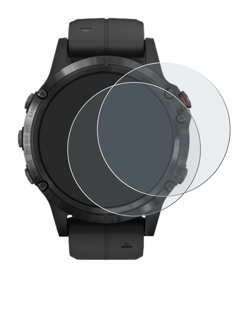 Image of the device Garmin Fenix 5 Plus (47 mm) with a wide variety of screen protectors.
