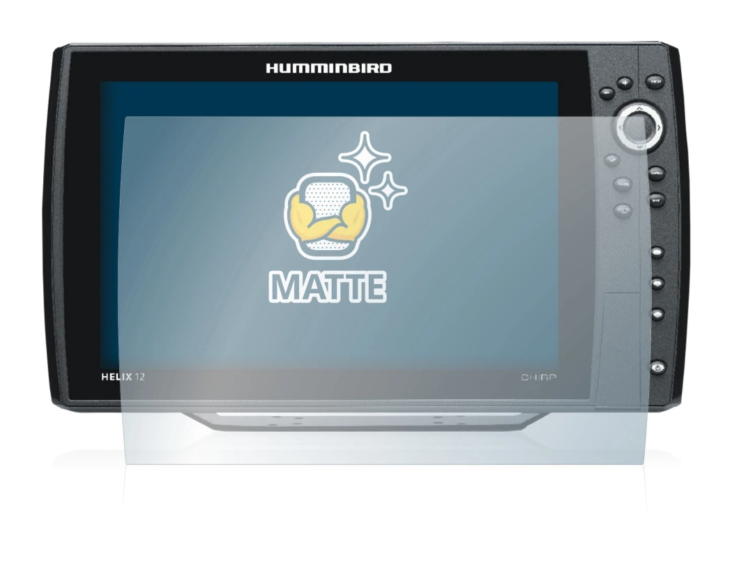 Image of the device Humminbird Helix 12 with a wide variety of screen protectors.