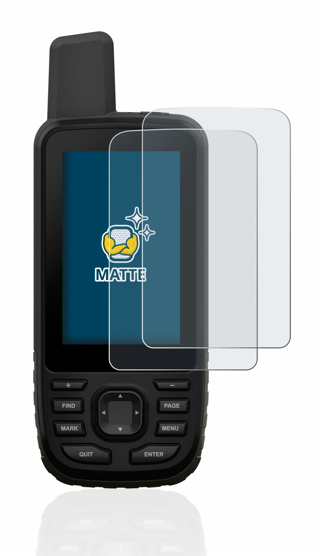 Image of the device Garmin GPSMAP 66s with a wide variety of screen protectors.