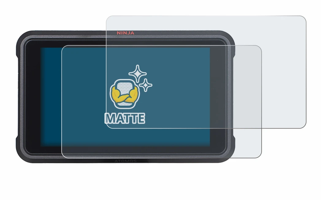 Image of the device Atomos Ninja V with a wide variety of screen protectors.