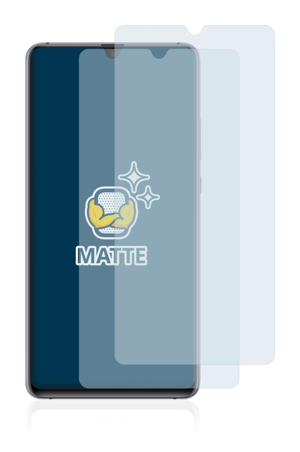 Image of the device Huawei Mate 20 X with a wide variety of screen protectors.