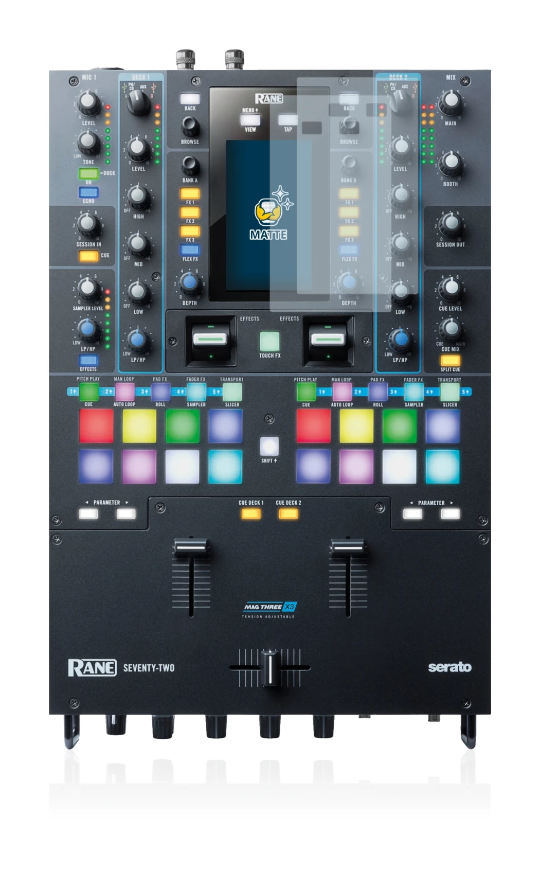 Image of the device Rane Seventy-Two with a wide variety of screen protectors.