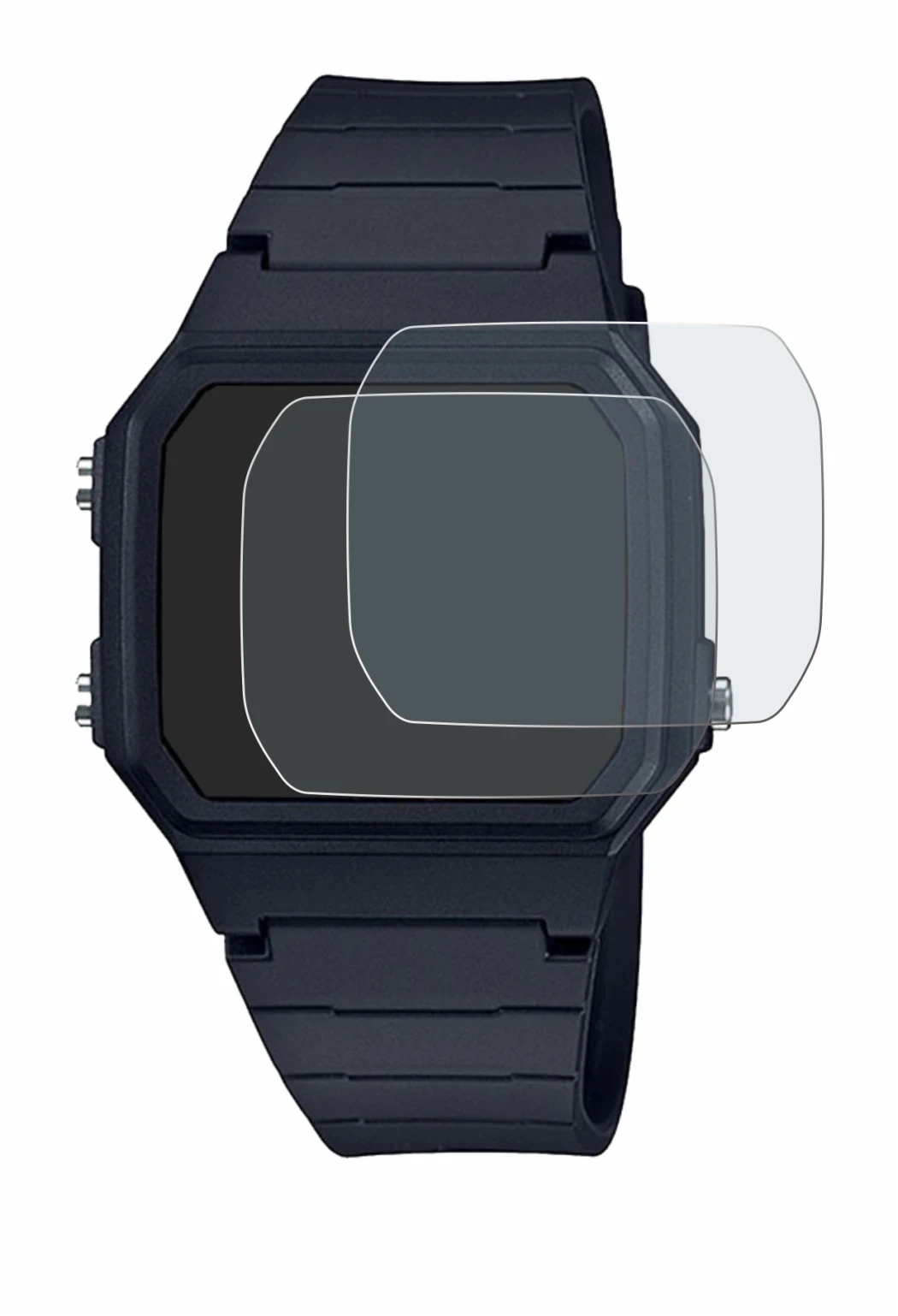 Image of the device Casio Unisex F-91W with a wide variety of screen protectors.