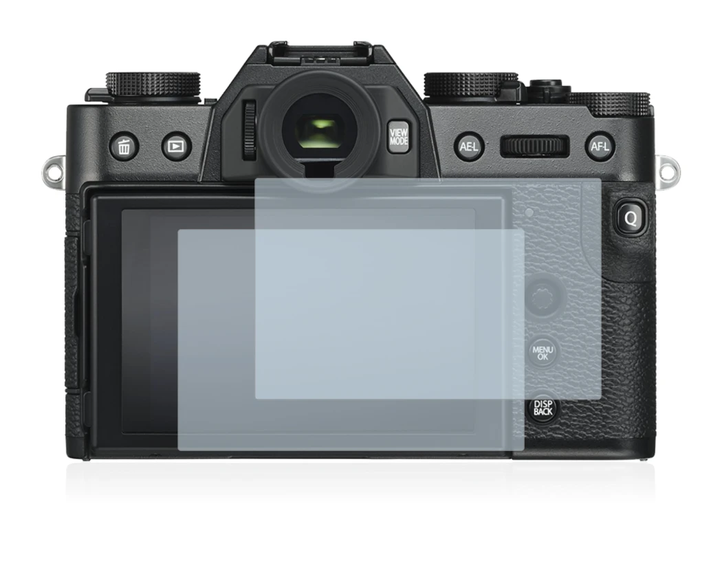 Image of the device Fujifilm X-T30 with a wide variety of screen protectors.