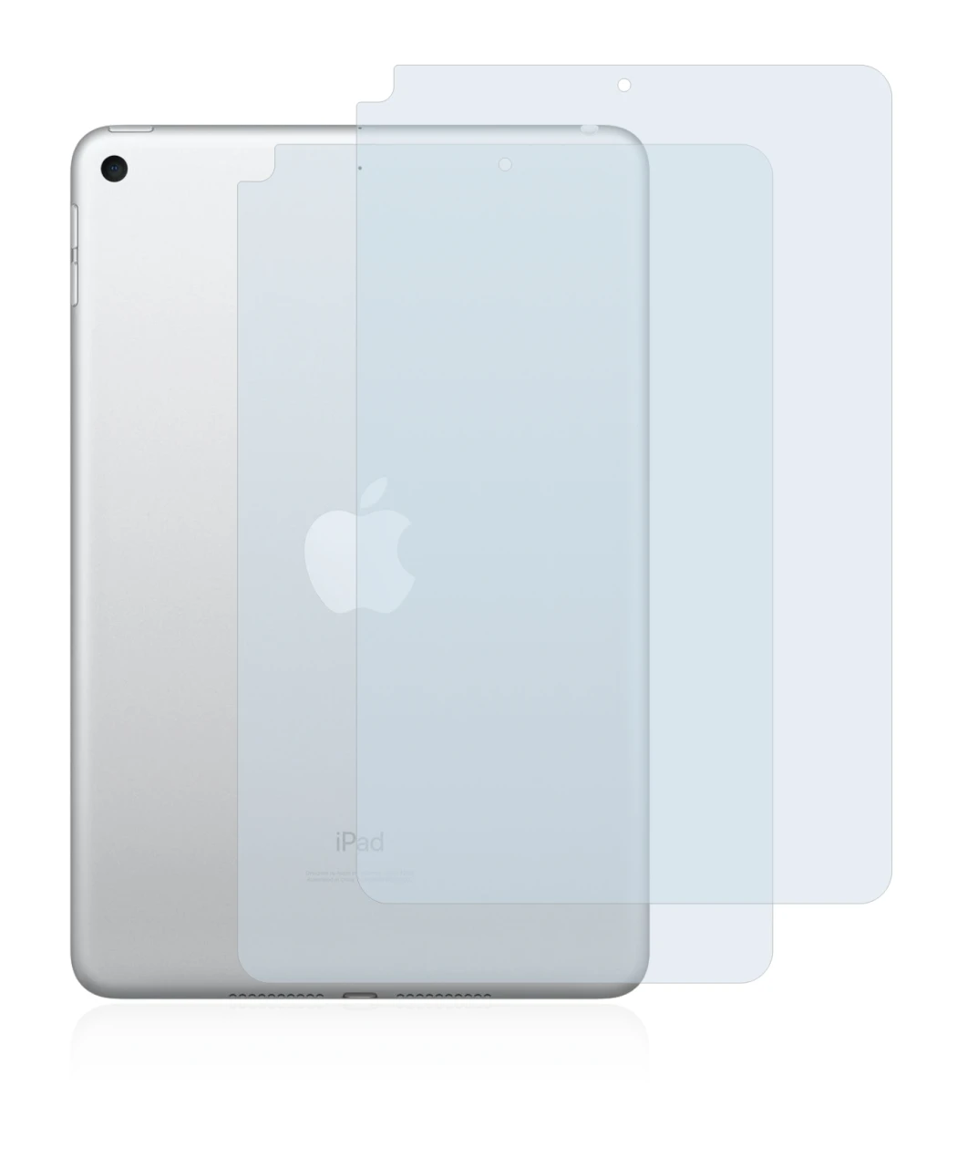 Image of the device Apple iPad Mini 5 2019 (Back, 5th Gen.) with a wide variety of screen protectors.