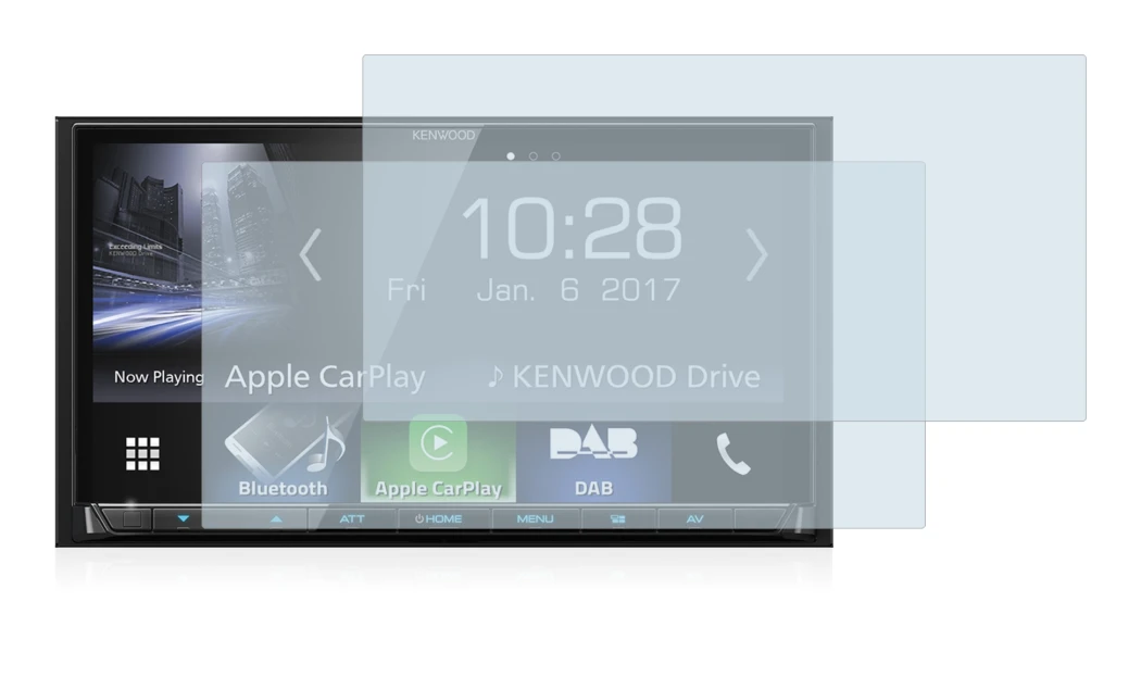 Image of the device Kenwood DMX7017DABS with a wide variety of screen protectors.