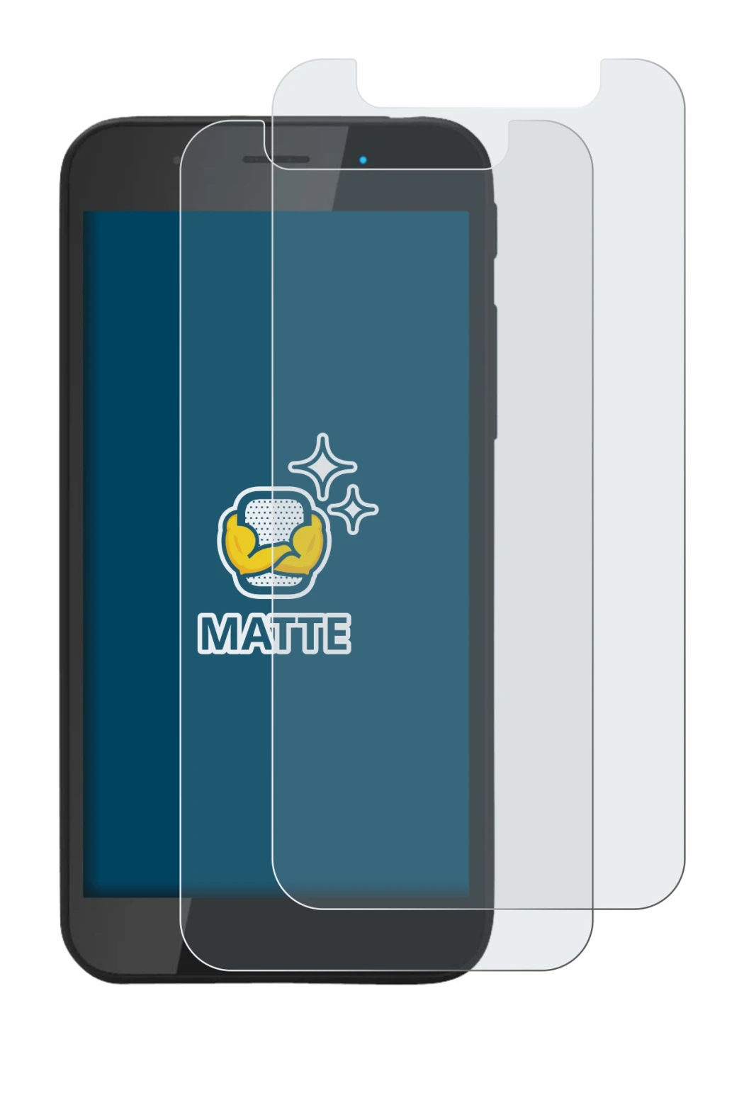 Image of the device Shiftphones Shift5me with a wide variety of screen protectors.