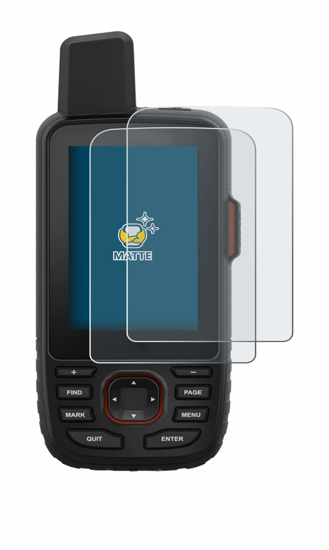 Image of the device Garmin GPSMAP 66i with a wide variety of screen protectors.