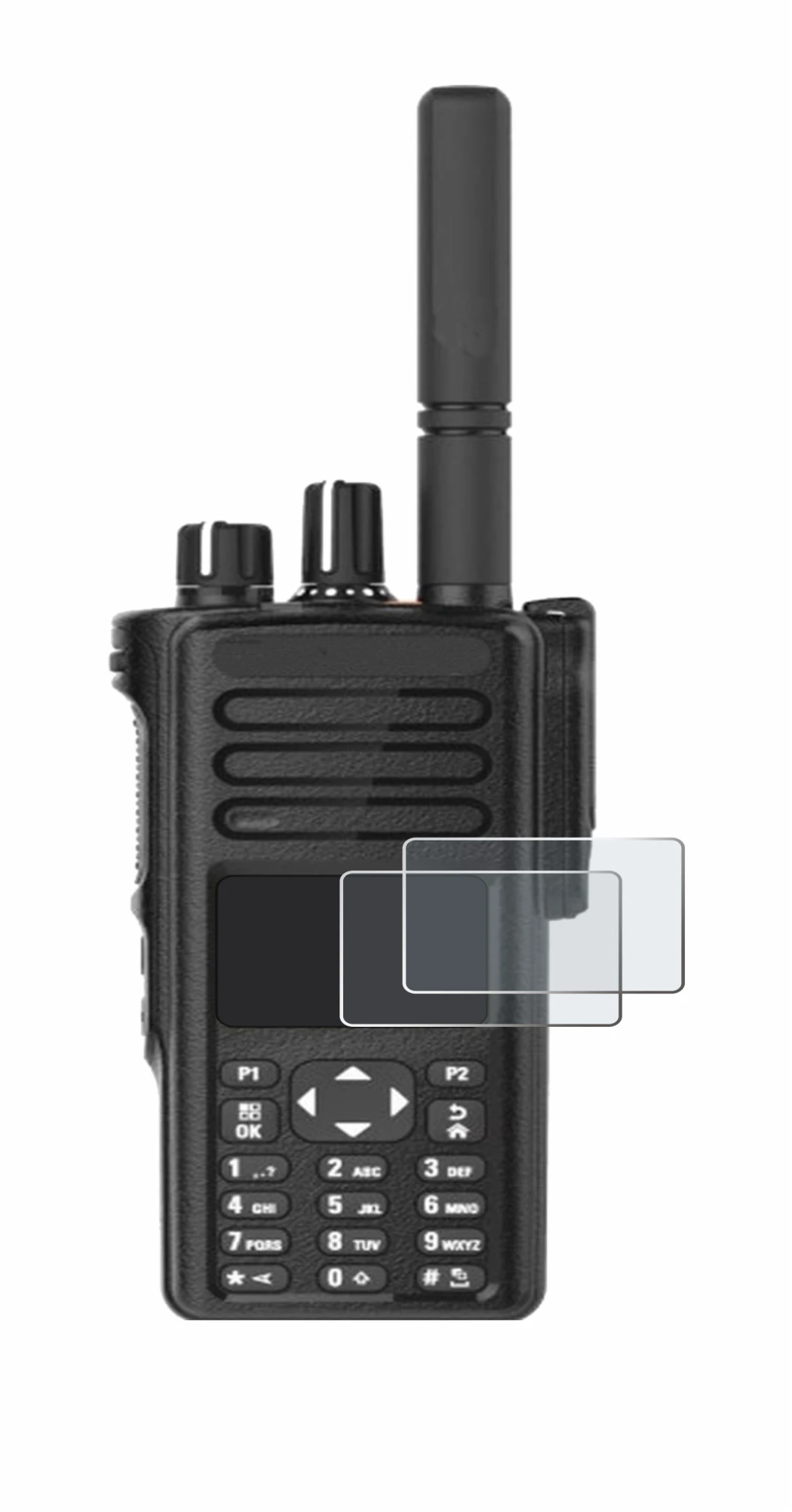 Image of the device Motorola DP4801e with a wide variety of screen protectors.