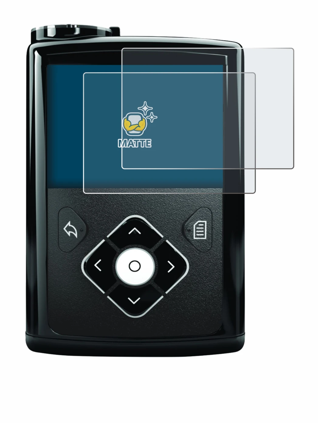 Image of the device Medtronic Minimed 640G with a wide variety of screen protectors.