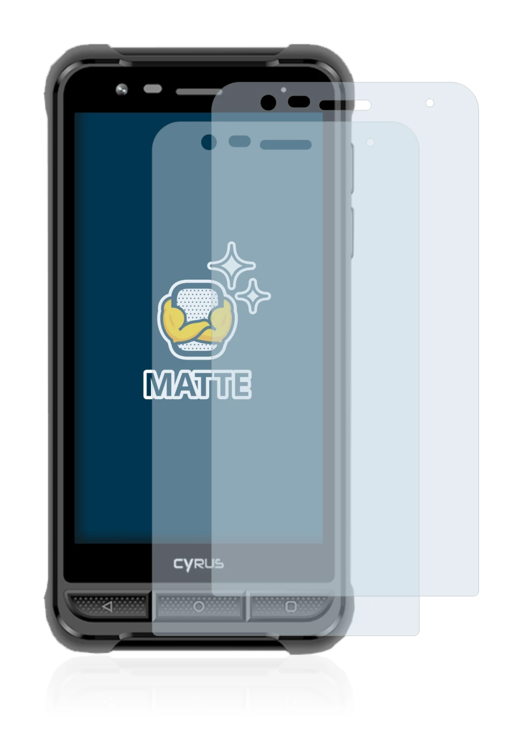 Image of the device Cyrus CS22 XA with a wide variety of screen protectors.