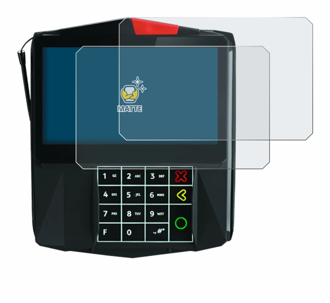 Image of the device ingenico Lane/7000 with a wide variety of screen protectors.