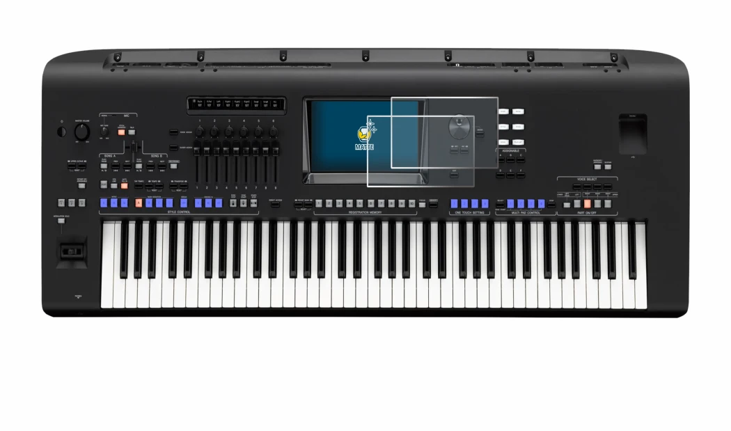 Image of the device Yamaha Genos with a wide variety of screen protectors.