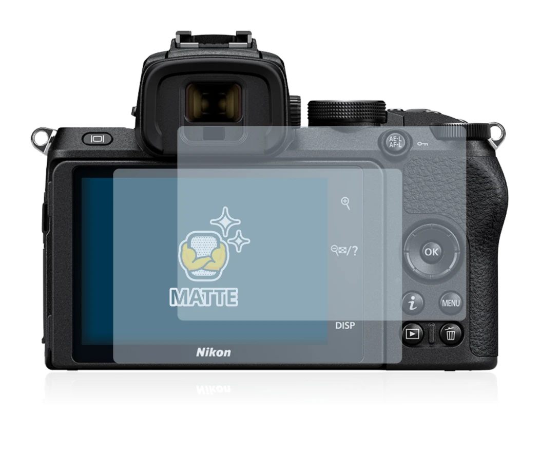 Image of the device Nikon Z 50 with a wide variety of screen protectors.