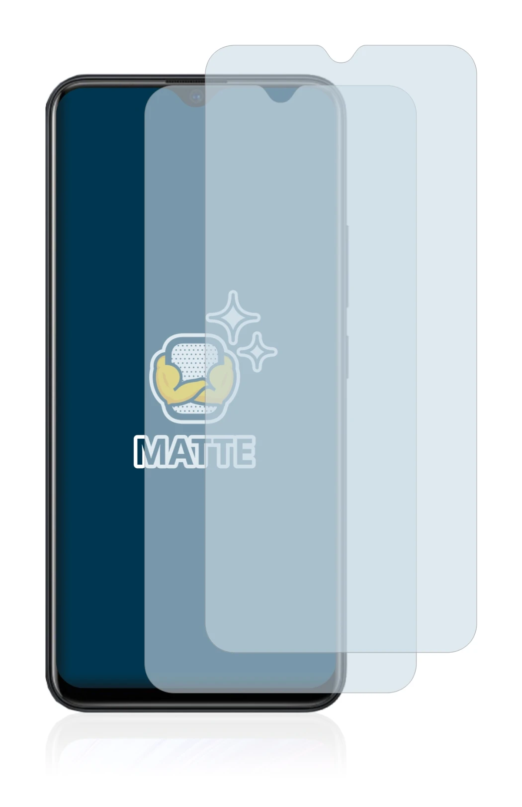 Image of the device Xiaomi Redmi Note 8T with a wide variety of screen protectors.