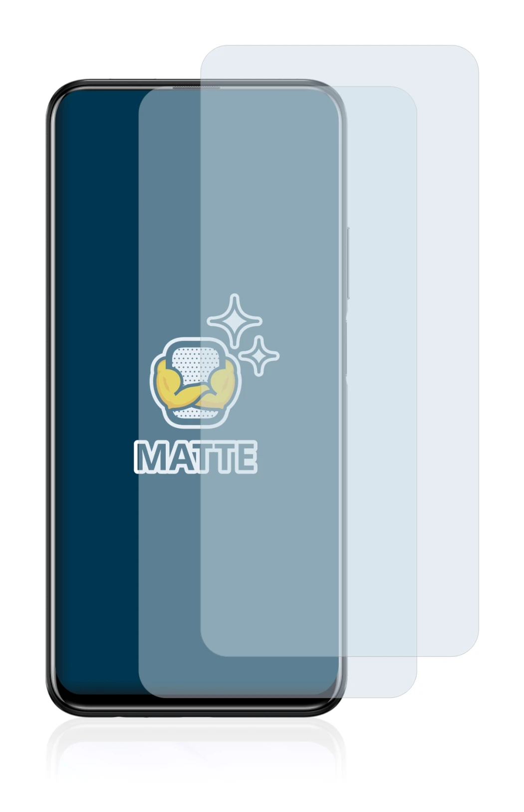 Image of the device Huawei Y9s with a wide variety of screen protectors.