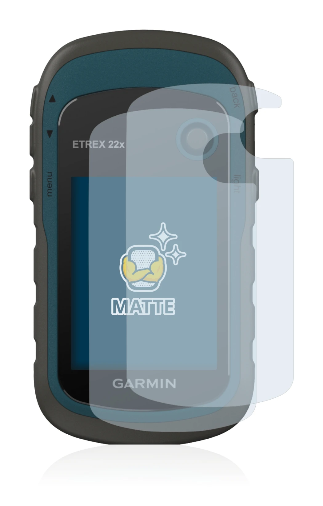 Image of the device Garmin eTrex 22x with a wide variety of screen protectors.