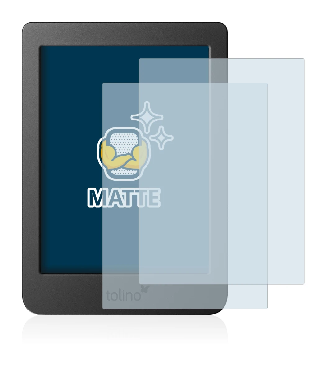 Image of the device Tolino Page 2 with a wide variety of screen protectors.
