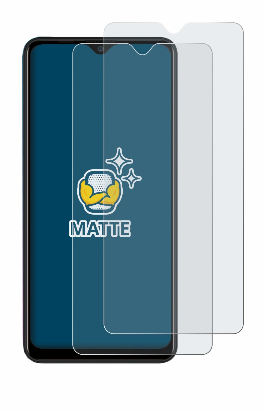 Image of the device Blackview A80 Pro with a wide variety of screen protectors.