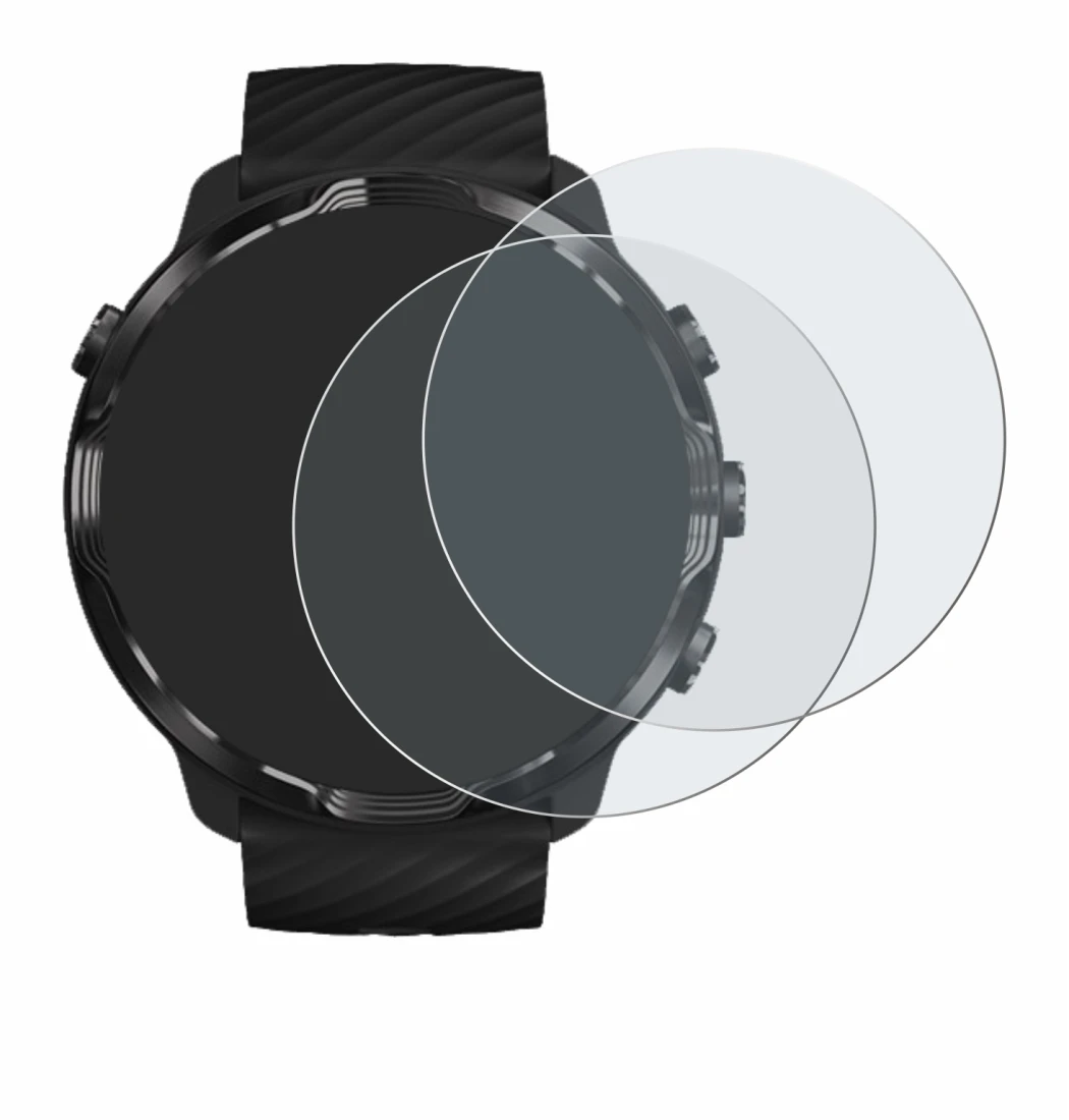 Image of the device Suunto 7 with a wide variety of screen protectors.