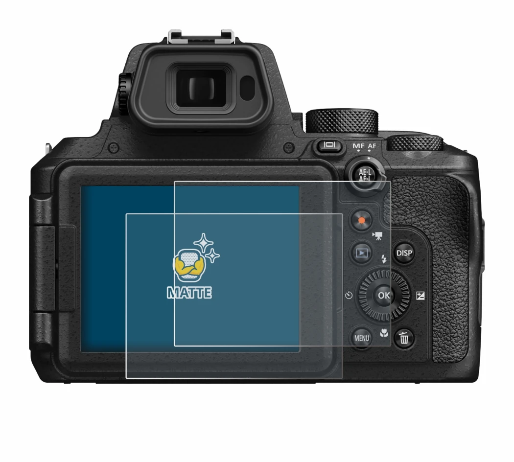 Image of the device Nikon Coolpix P950 with a wide variety of screen protectors.