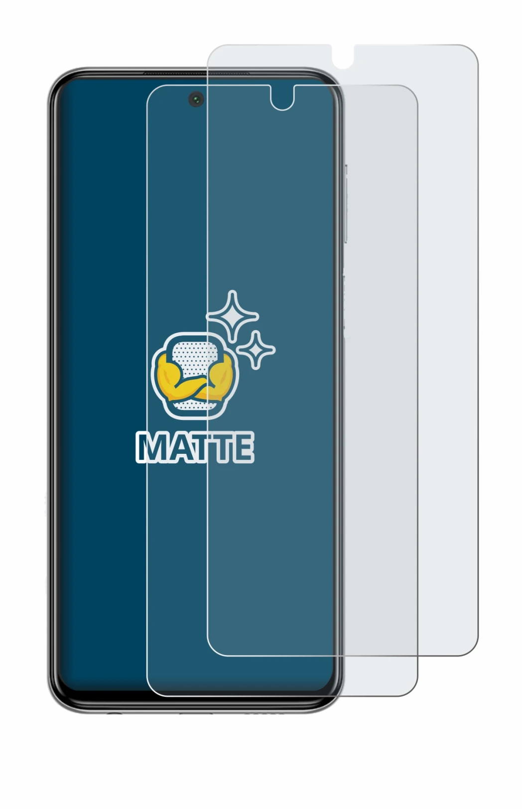 Image of the device Xiaomi Redmi Note 9 Pro with a wide variety of screen protectors.