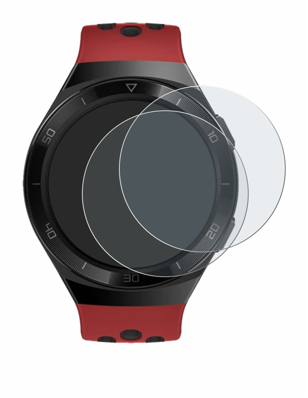 Image of the device Huawei Watch GT 2e with a wide variety of screen protectors.